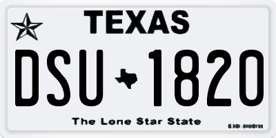 TX license plate DSU1820