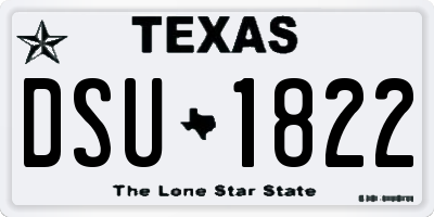 TX license plate DSU1822