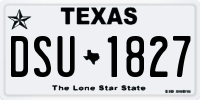 TX license plate DSU1827