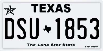 TX license plate DSU1853