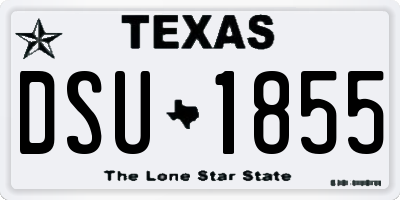 TX license plate DSU1855