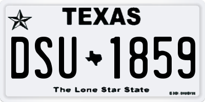 TX license plate DSU1859