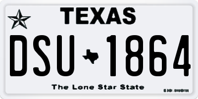 TX license plate DSU1864