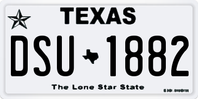 TX license plate DSU1882