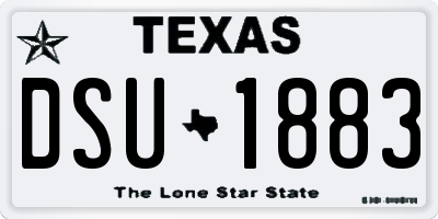 TX license plate DSU1883