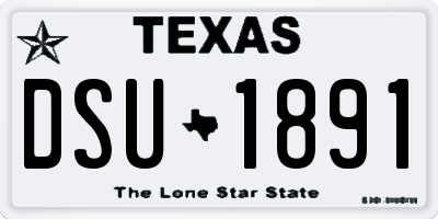 TX license plate DSU1891