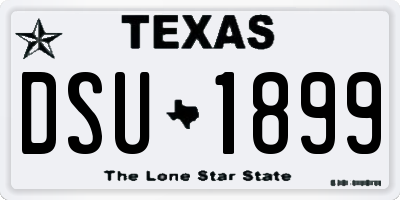 TX license plate DSU1899
