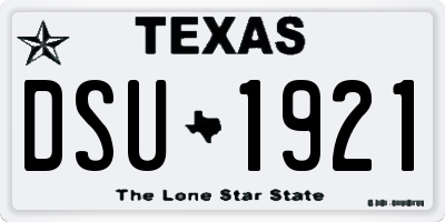 TX license plate DSU1921