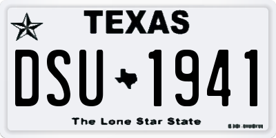 TX license plate DSU1941