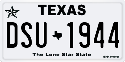 TX license plate DSU1944