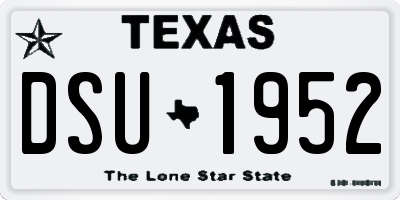 TX license plate DSU1952