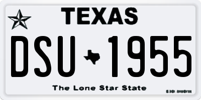 TX license plate DSU1955