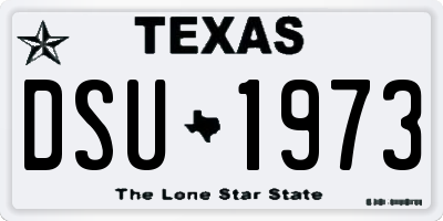 TX license plate DSU1973