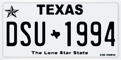 TX license plate DSU1994