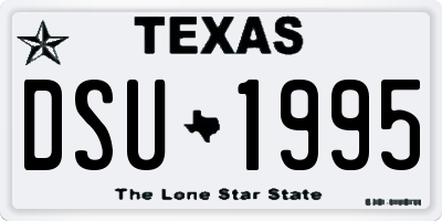TX license plate DSU1995