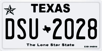 TX license plate DSU2028