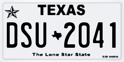 TX license plate DSU2041