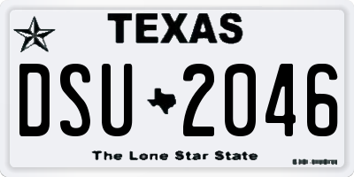 TX license plate DSU2046