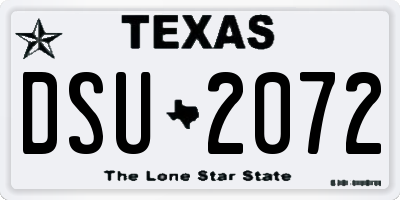 TX license plate DSU2072