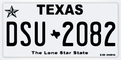 TX license plate DSU2082