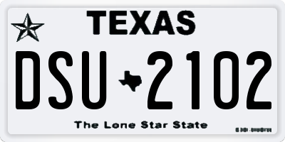 TX license plate DSU2102
