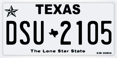 TX license plate DSU2105