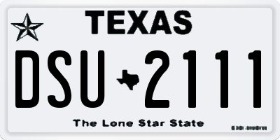 TX license plate DSU2111