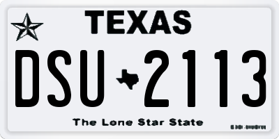 TX license plate DSU2113