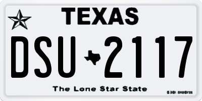 TX license plate DSU2117