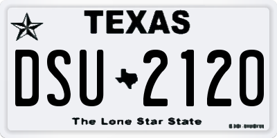 TX license plate DSU2120