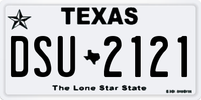 TX license plate DSU2121