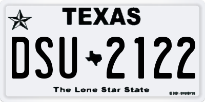 TX license plate DSU2122