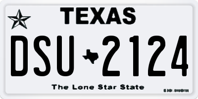 TX license plate DSU2124
