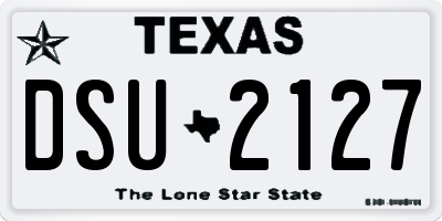 TX license plate DSU2127