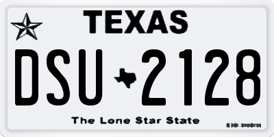 TX license plate DSU2128