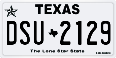 TX license plate DSU2129