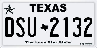 TX license plate DSU2132