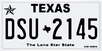 TX license plate DSU2145
