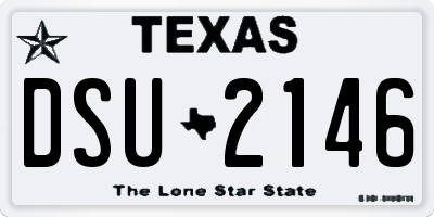 TX license plate DSU2146