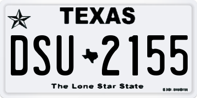 TX license plate DSU2155