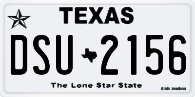 TX license plate DSU2156