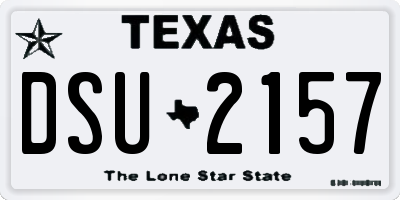 TX license plate DSU2157