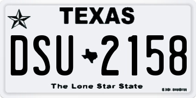 TX license plate DSU2158