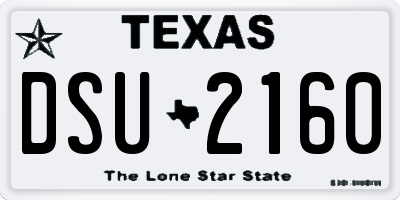TX license plate DSU2160