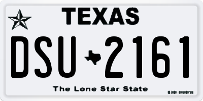 TX license plate DSU2161