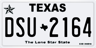 TX license plate DSU2164