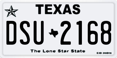 TX license plate DSU2168