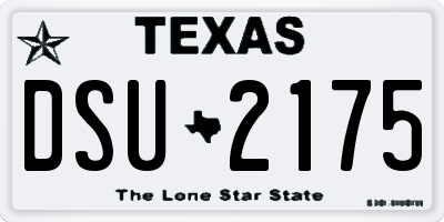 TX license plate DSU2175
