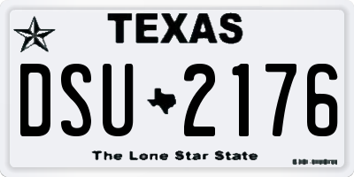 TX license plate DSU2176