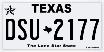TX license plate DSU2177